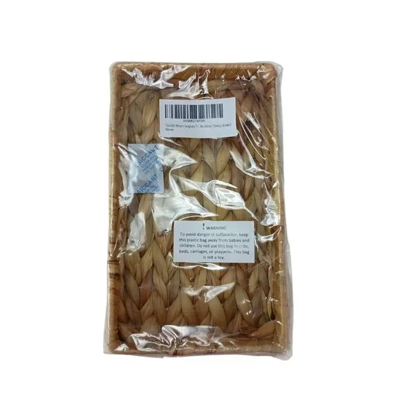 Bathroom Trays for Counter 10" Decorative Rattan Vanity Tray Wicker Storage - Picture 2 of 8